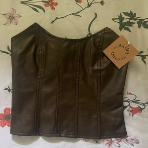 Brown corset top